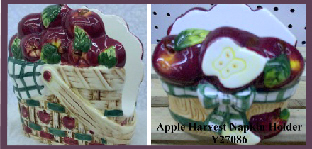 Apples In BASKET & Apple Harvest  Napkin Holder Assortment